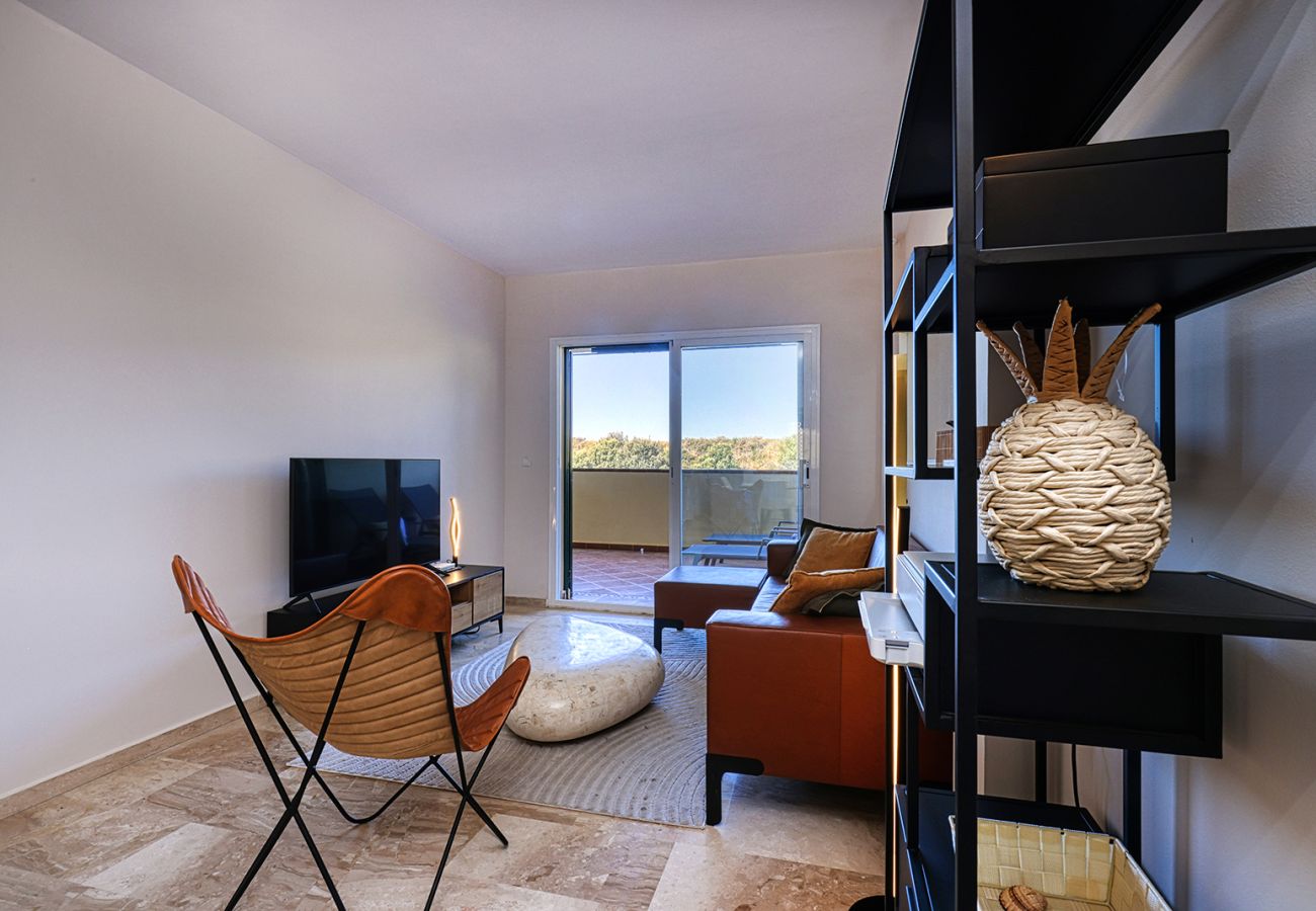 Apartamento en Mijas Costa - Apartamento de 2 dormitorios y 2 baños con relajantes vistas al mar en Mijas