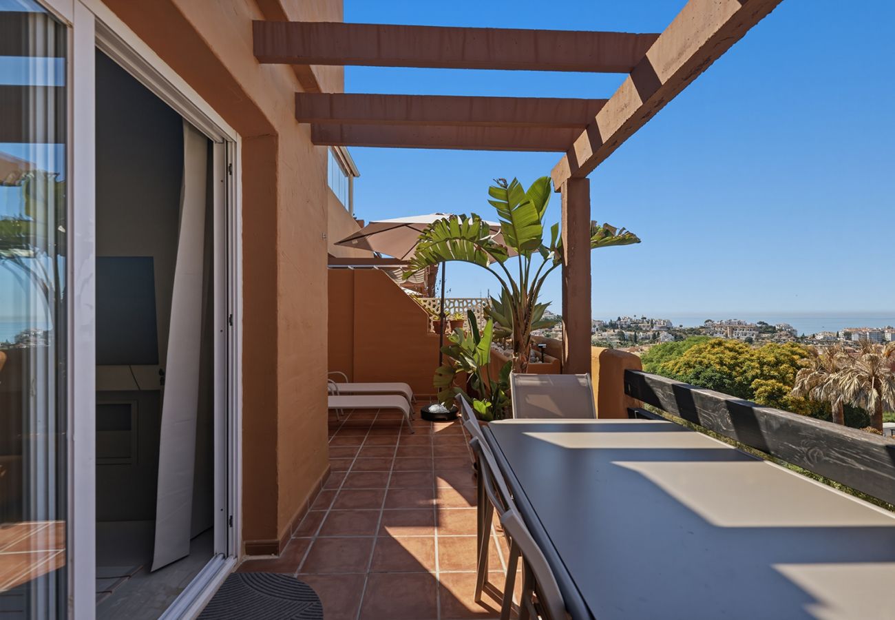 Apartamento en Mijas Costa - Relajante apartamento de 1 dormitorio con vistas al mar y terraza privada