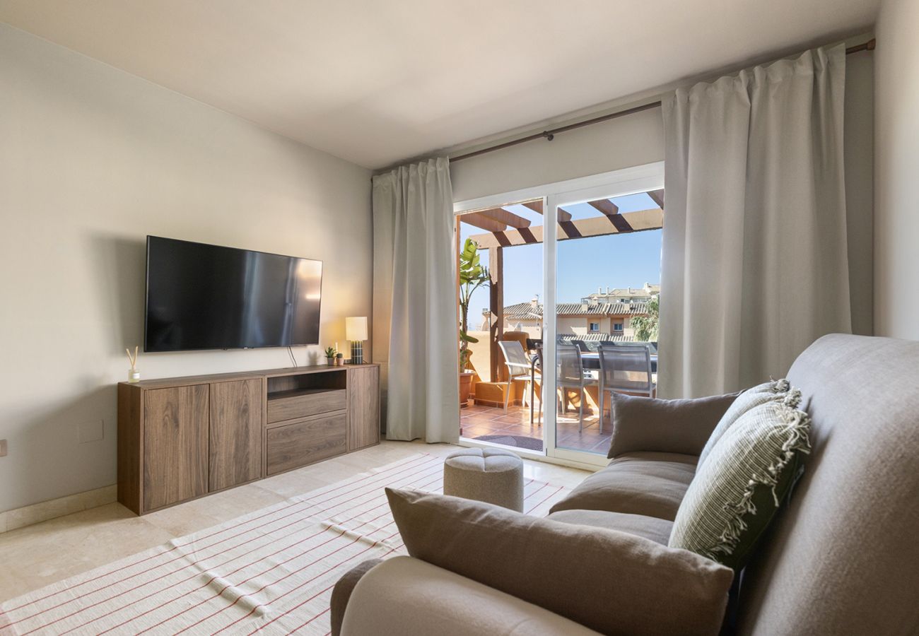 Apartamento en Mijas Costa - Relajante apartamento de 1 dormitorio con vistas al mar y terraza privada