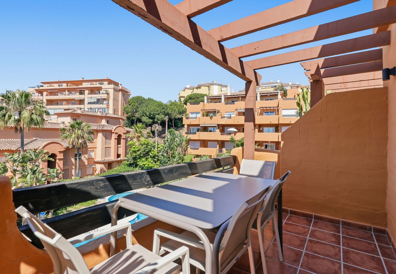 Apartamento en Mijas Costa - Relajante apartamento de 1 dormitorio con vistas al mar y terraza privada