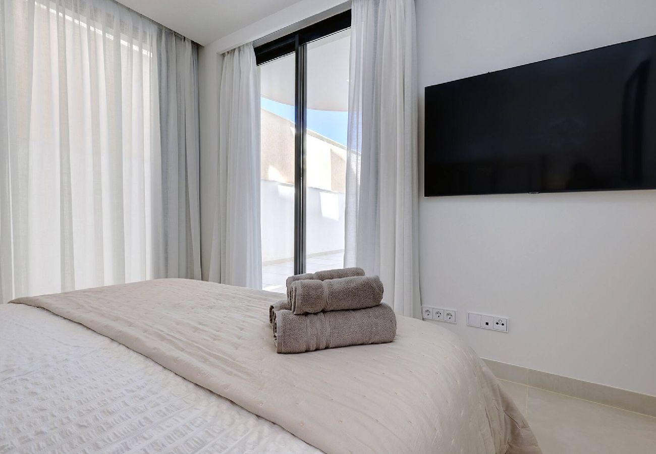 Apartment in Fuengirola - Modern El Higueron West Apt with Private Garden & BBQ