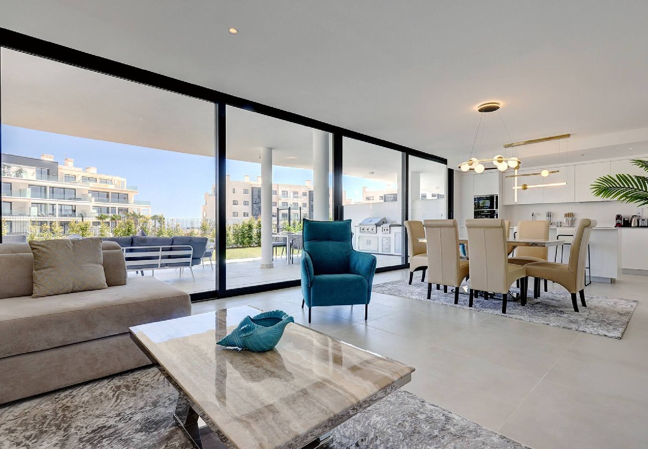 Apartment in Fuengirola - Modern El Higueron West Apt with Private Garden & BBQ