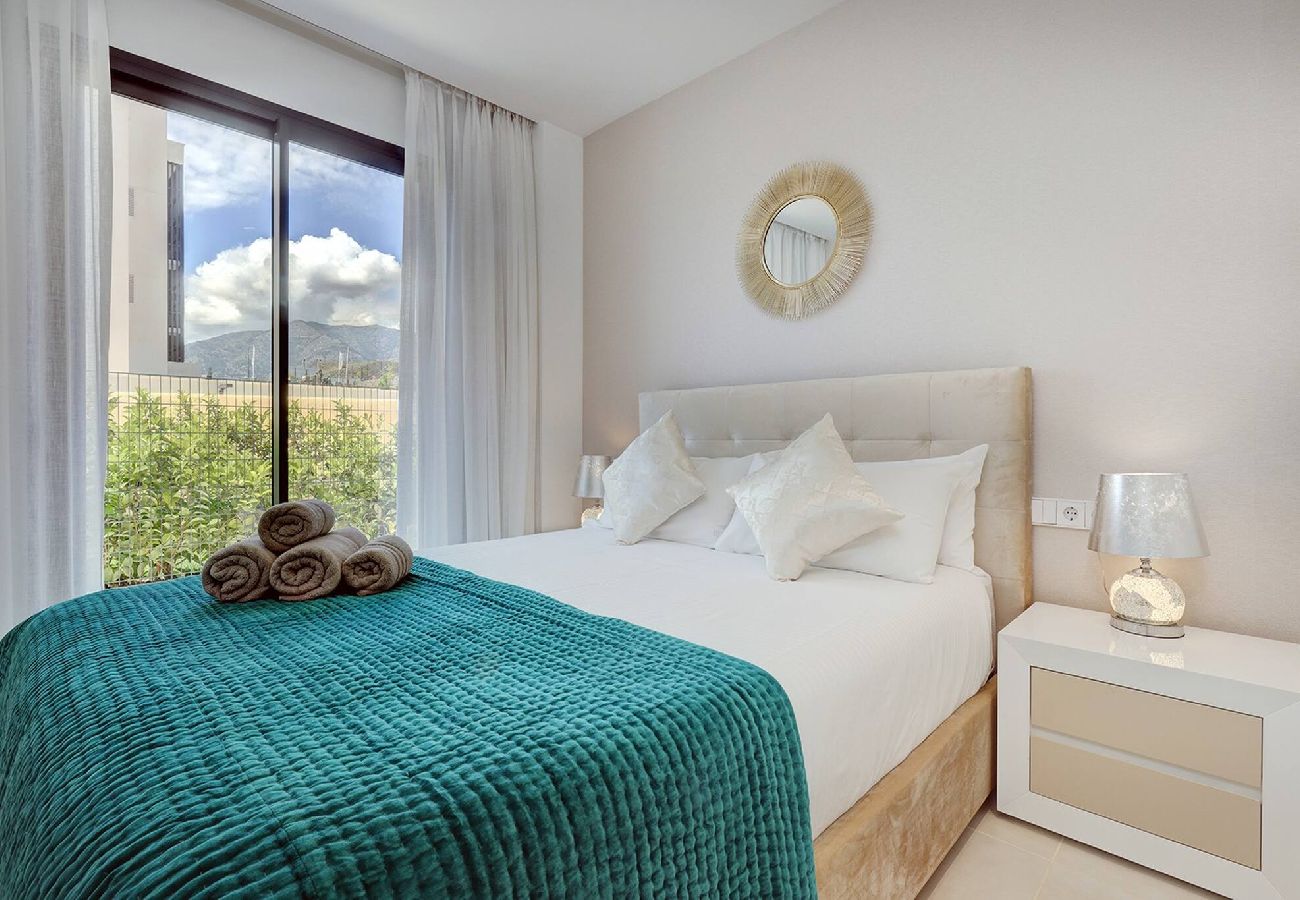 Apartment in Fuengirola - Modern El Higueron West Apt with Private Garden & BBQ