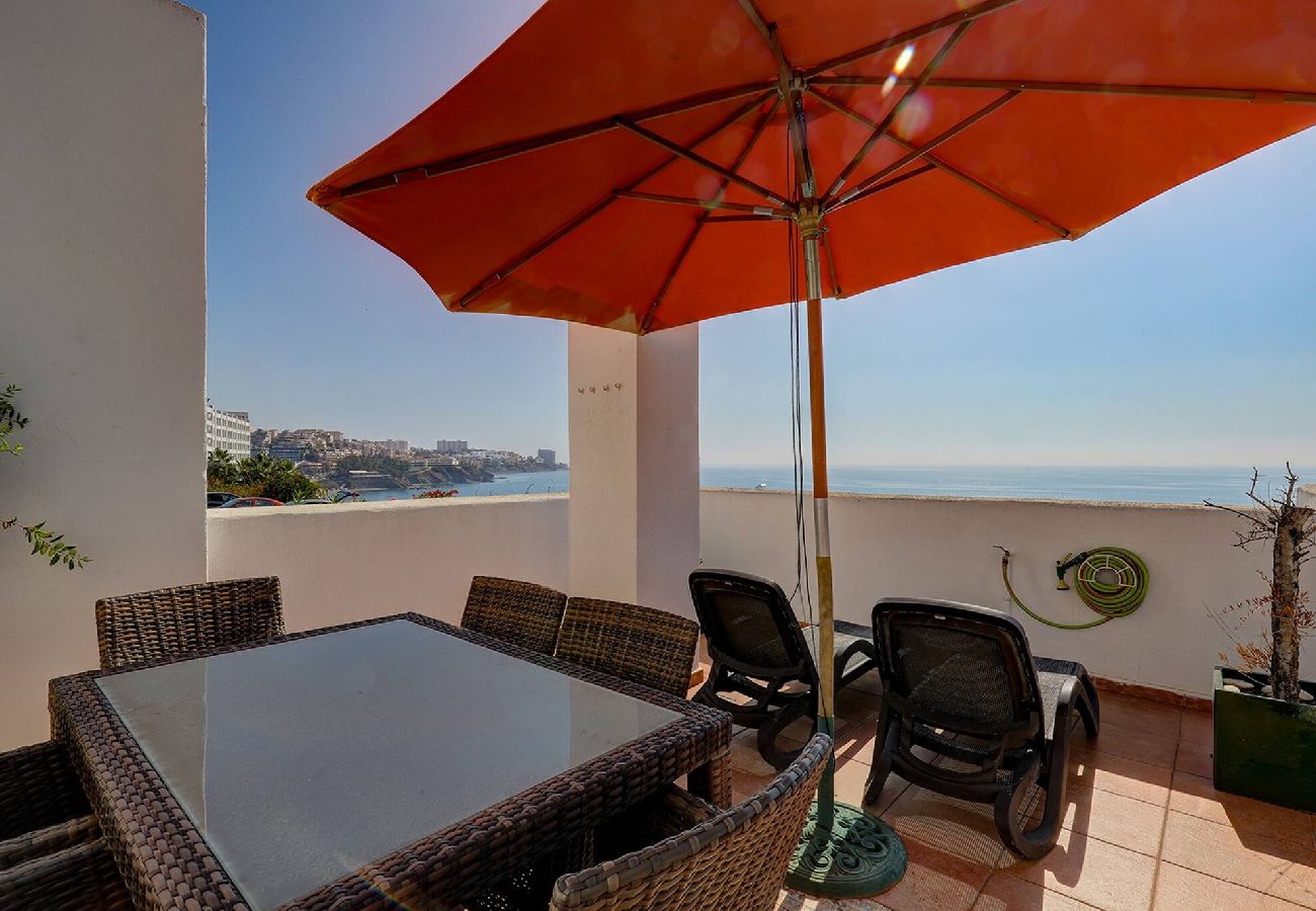 Apartment in Benalmádena - Stunning Sea Views Beachfront Apt, Large Terrace & BBQ